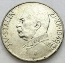 100 koron 1949 Czechosłowacja Stalin SREBRO