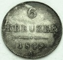 6 Kreuzer 1849 A Austria Franz Joseph I