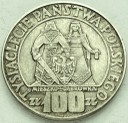 100 zł 1966 Mieszko Dąbrówka Millenium, stan 2