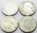 LOT 4 x 10 zł Głowa kobiety, INWESTYCJA AG SREBRO