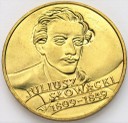 2 zł, złote 1999 Juliusz Słowacki, stan 1