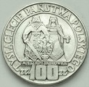 100 zł 1966 Mieszko Dąbrówka Millenium, stan 1-