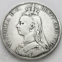 1 korona Wielka Brytania 1889 Wiktoria
