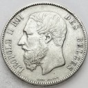5 Franków Belgia 1873 Leopold II