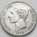 5 Peset Hiszpania 1878 Alfonso XII