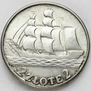 2 zł złote Żaglowiec, Żaglówka 1936. Stan 1-