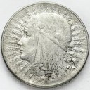 5 zł złotych Głowa kobiety 1933 stan 3+