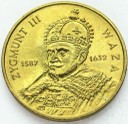 2 zł złote 1998 Zygmunt III Waza, stan 2