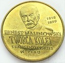 2 zł złote 1999 Ernest Malinowski Peru, stan 2