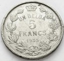 5 franków Belgia 1933 DES BELGES UN BELGA