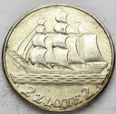 2 zł złote Żaglowiec, Żaglówka 1936. Stan 2