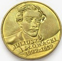2 zł, złote 1999 Juliusz Słowacki, stan 1-