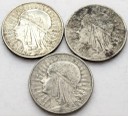 LOT 3 x 10 zł Głowa kobiety, INWESTYCJA AG SREBRO