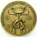 Medal  1990 Katyń 1940 Łagry 1939 ZŁOCONY