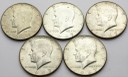 LOT 5 x 1/2 Dolara, Half Dollar John F. Kennedy