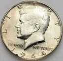 1/2 Dolara Half Dollar Kennedy 1964 USA