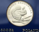 500 zł 1985 Wiewiórka Ochrona Środowiska, stan L-