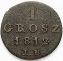1 gr. Jeden grosz 1812 I.B, stan 3
