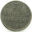 3 grosze polskie 1829 F.H. stan 2-