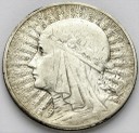 5 zł złotych Głowa kobiety 1932 stan około 3