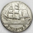 2 zł złote 1936 Żaglowiec Żaglówka Statek, stan 3