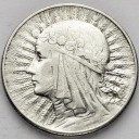 5 zł złotych 1933 Głowa kobiety, stan około 3+