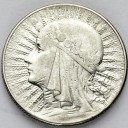 5 zł złotych 1934 Głowa kobiety, stan 3+