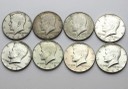 LOT 8 x 1 2 dolara USA 1965-1969 Kennedy