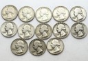 13 x 25 centów USA 1940-1963 Washington