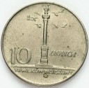 10 zł złotych 1966 MAŁA Kolumna Zygmunta, stan 2