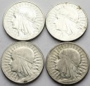 LOT 4 x 10 zł Głowa kobiety, INWESTYCJA AG SREBRO