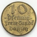 10 fenigów WM Gdańsk 1932 Dorsz