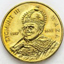 2 zł, złote 1998 Zygmunt III Waza, stan 1-
