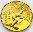 2 zł, złote 1998 Nagano, stan około 1-