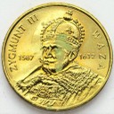 2 zł, złote 1998 Zygmunt III Waza, stan około 1-