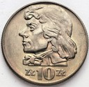 10 zł, złotych 1966 Tadeusz Kościuszko, stan 1/1-