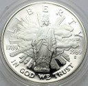 1 Dolar One Dollar SREBRO 1989 S Kongres USA, st.L