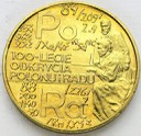 2 zł, złote 1998 Skłodowska Polon i Rad, stan 1-