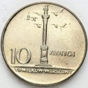 10 zł, złotych 1966 MAŁA Kolumna Zygmunta, stan 1-