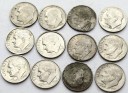 LOT ZESTAW 12 x dime, 10 centów