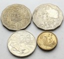 Lot 4 x 20 centów do 2 dolarów Australia 1970-2012