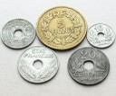 5 x od 10 centymów do 5 franków Francja 1940-1943