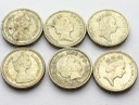 Lot 6 x 1 funt Wielka Brytania 1983-2001