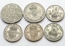 6 x od 1 do 2 szylingów Wielka Brytania 1948-1962
