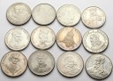 Lot 12 x 50-500 zł 1979-1988 PRL królowie władcy