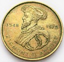 2 zł, złote 1996 Zygmunt II August, stan 1-/2