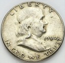 1/2 Dolara Half Dollar SREBRO 1954 Franklin USA