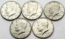 LOT 5 x 1/2 dolara USA Kennedy