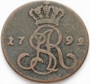 1 gr, jeden grosz 1792 MV, stan 3