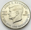 Niue 5 dolarów 1988 Kennedy Berliner, stan 1-